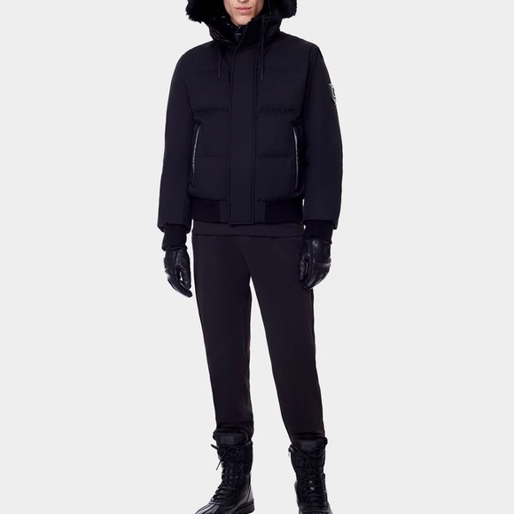 DALLAS MEN'S QUILTED DOWN BOMBER WITH REMOVABLE FAUX FUR - Picture 3 of 6